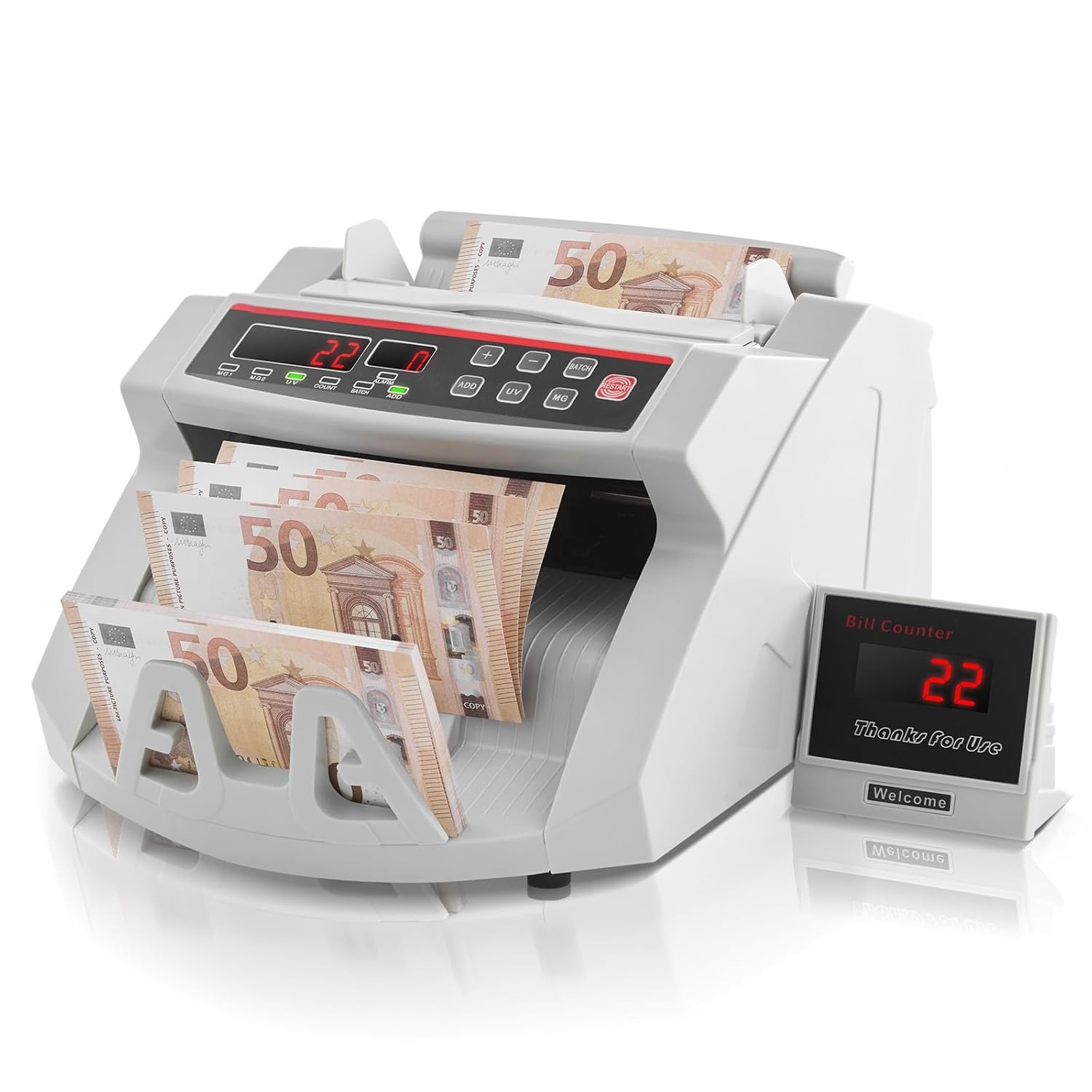 Professionele Bankbiljettenteller met UV/MG-detectie - 58% Korting