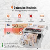 Professionele Bankbiljettenteller met UV/MG-detectie - 58% Korting
