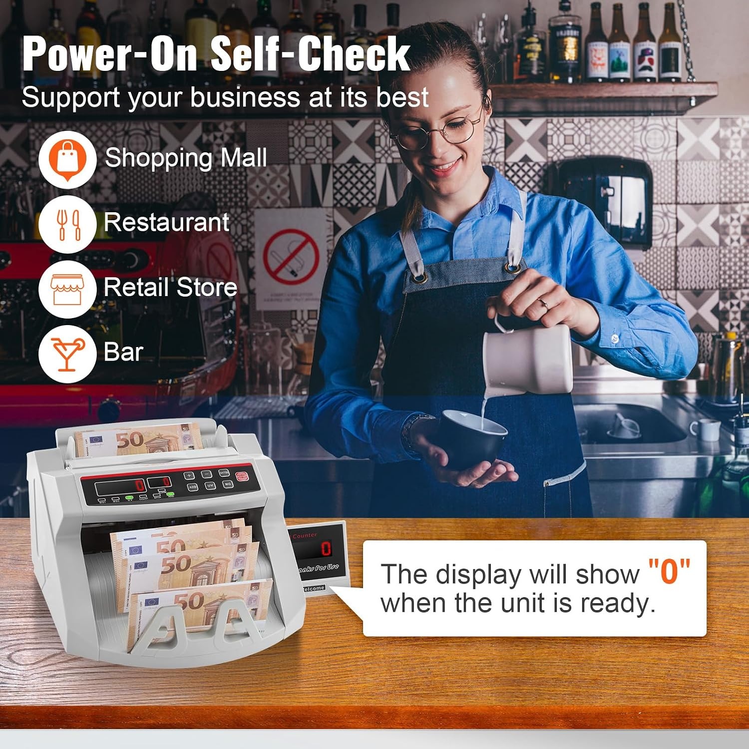 Professionele Bankbiljettenteller met UV/MG-detectie - 58% Korting