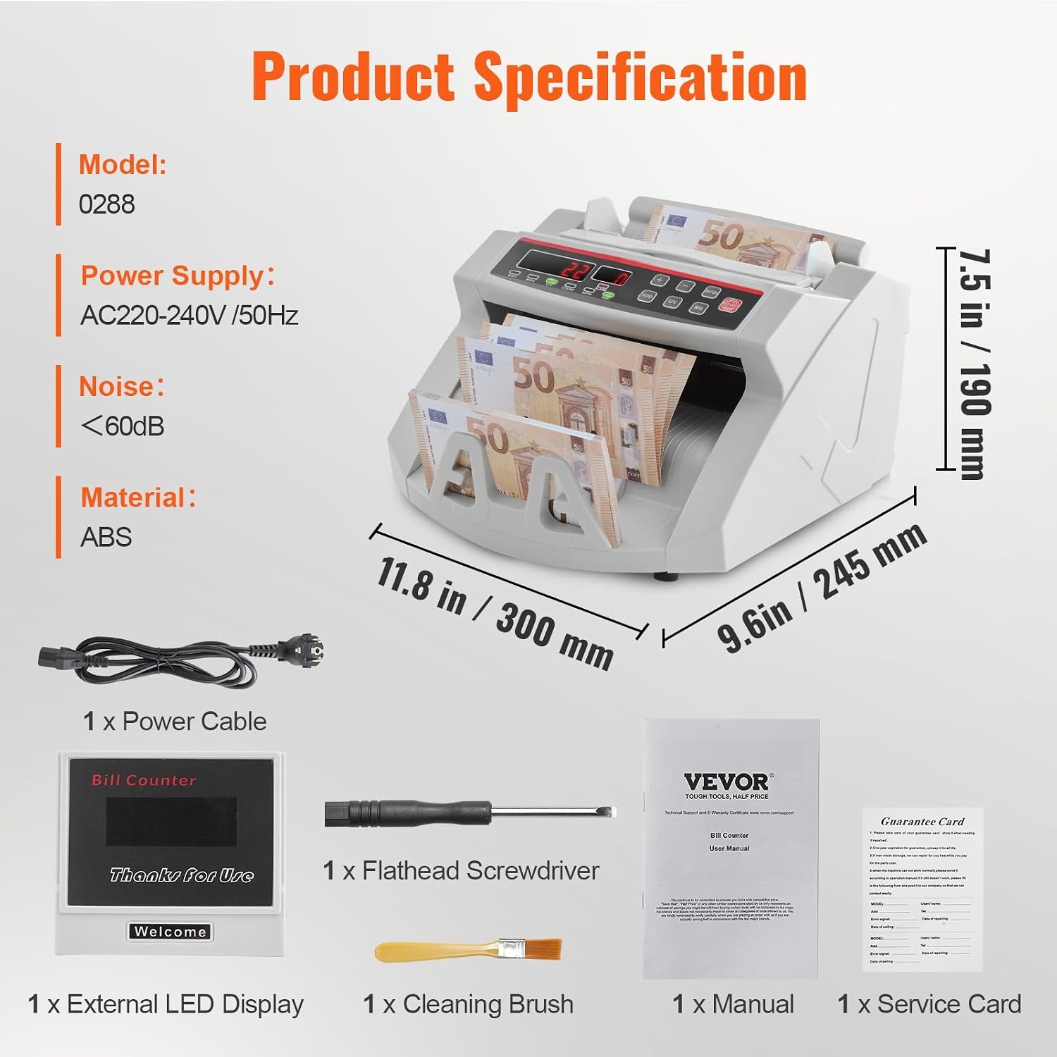 Professionele Bankbiljettenteller met UV/MG-detectie - 58% Korting
