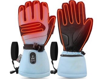 day wolf Verwarmbare handschoenen met accu voor dames en heren, tot 10 uur warmte en waterdicht, USB-C PD-snel opladen, Thinsulate, geschikt voor touchscreen, voor skiën en wandelen