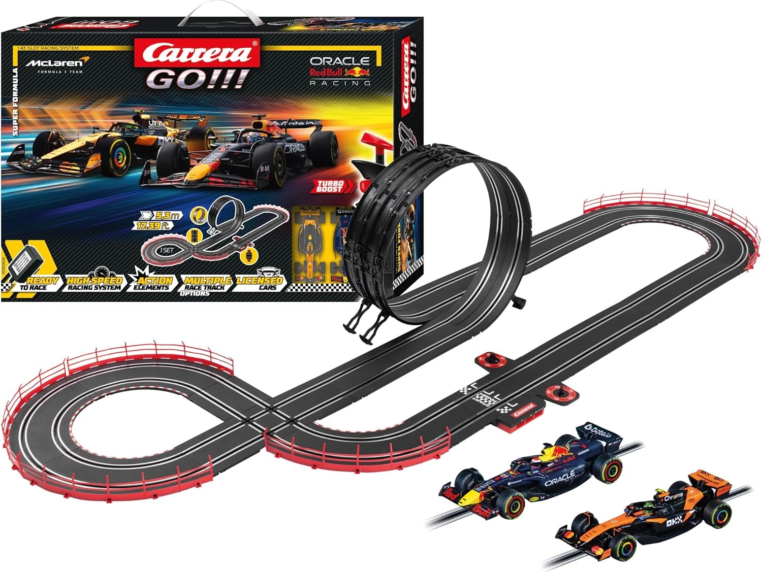 Carrera GO!!! Super Formula Racebaan met Max Verstappen en Lando Norris - 5,3 meter