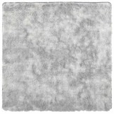 vidaXL Hoogpolig vloerkleed NAVARRA 120x120 cm polyester zilvergrijs