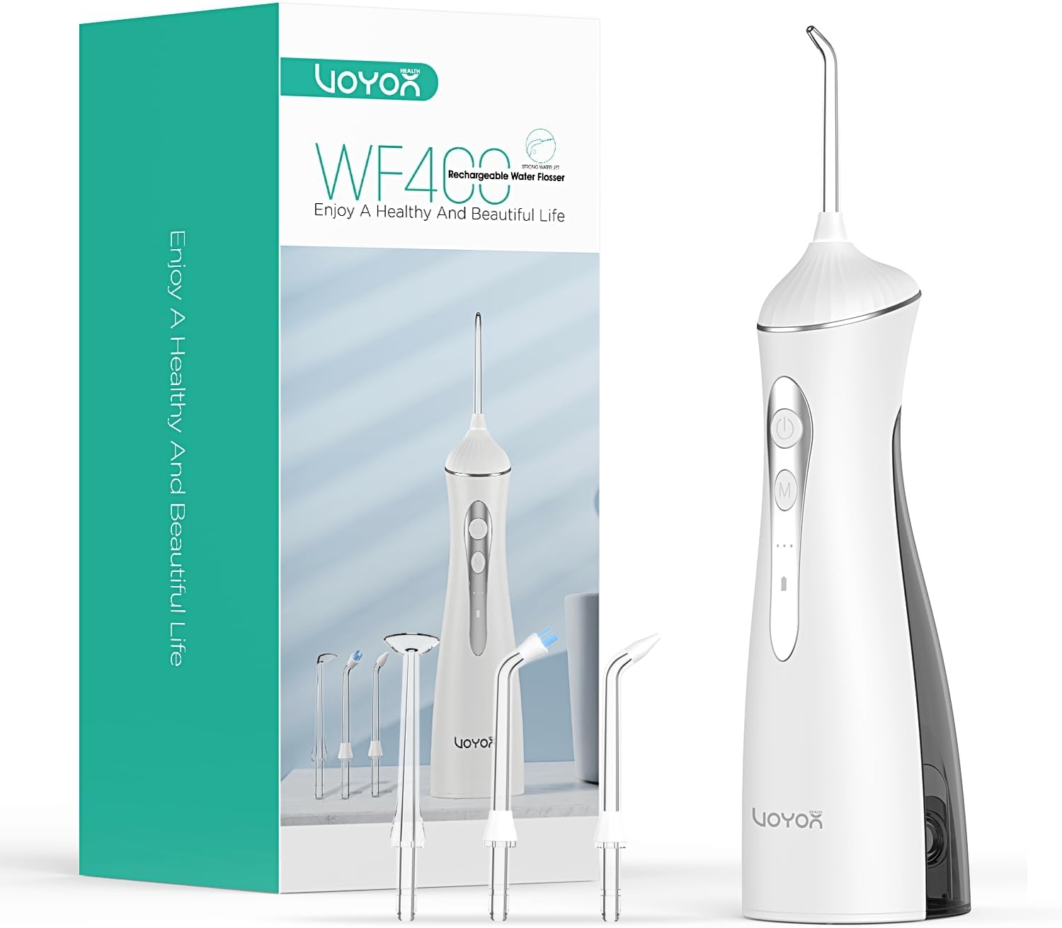 Draagbare Waterflosser WF400 Grijs | Elektrische Monddouche - 59% Korting