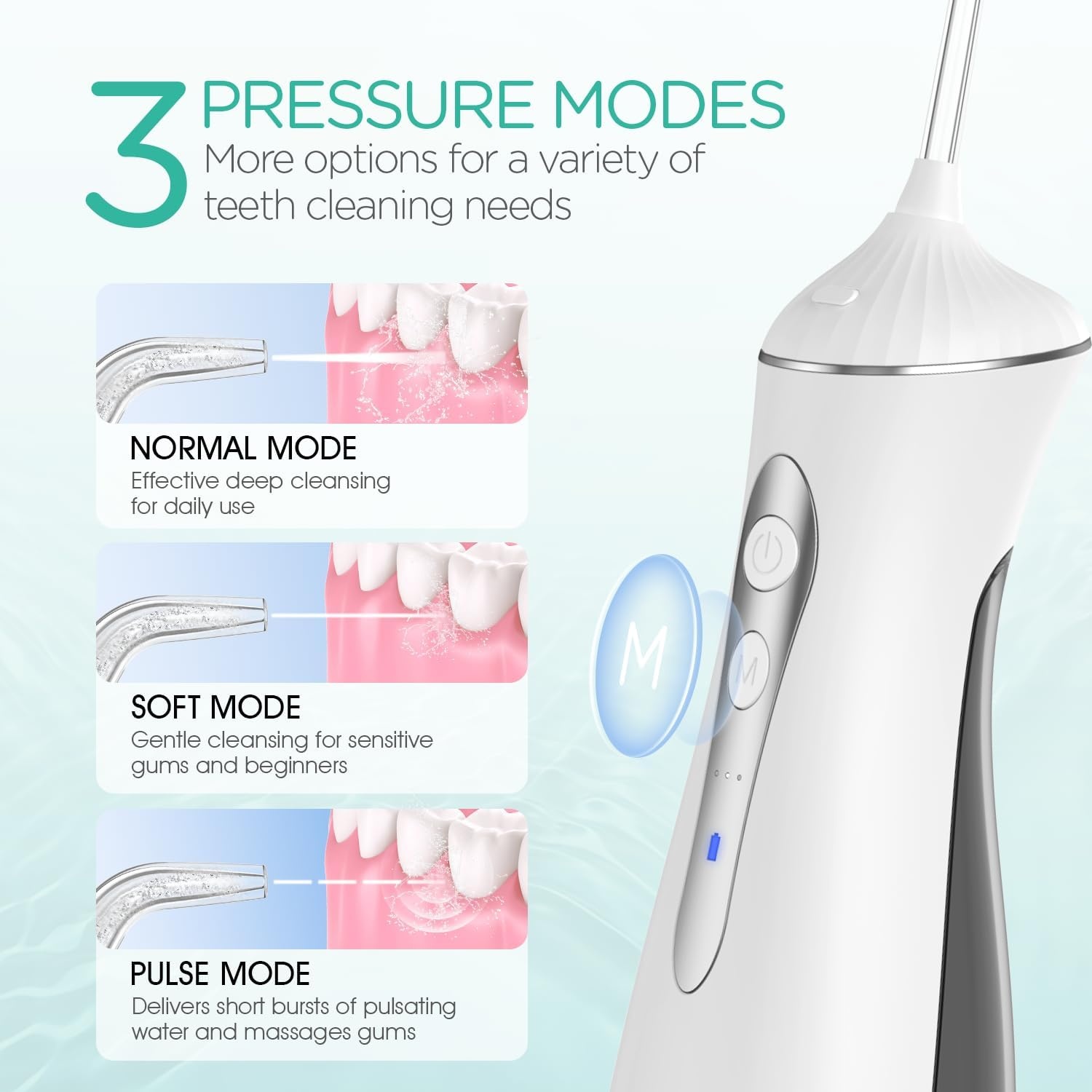 Draagbare Waterflosser WF400 Grijs | Elektrische Monddouche - 59% Korting