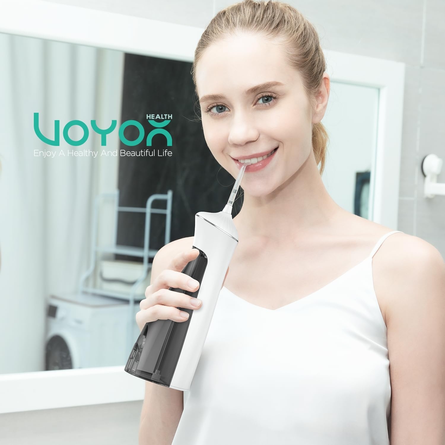 Draagbare Waterflosser WF400 Grijs | Elektrische Monddouche - 59% Korting