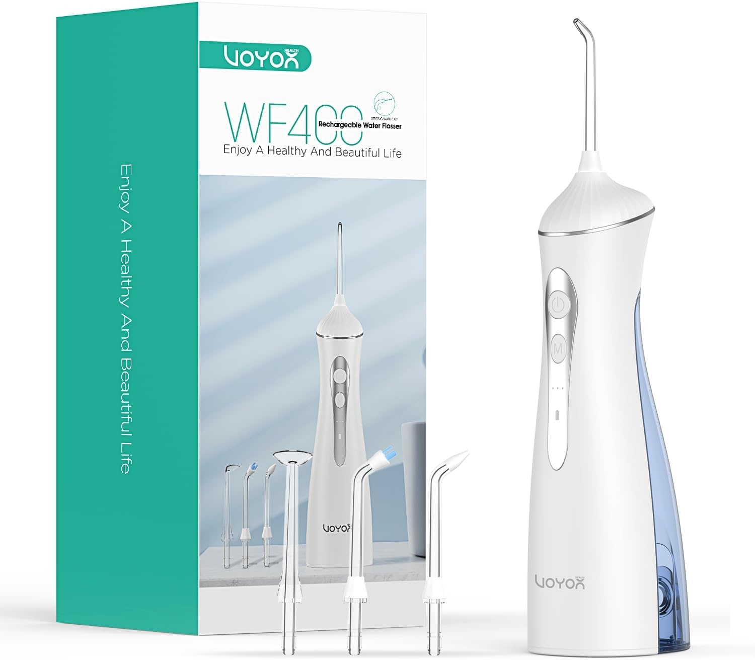 Draagbare Waterflosser WF400 Grijs | Elektrische Monddouche - 59% Korting