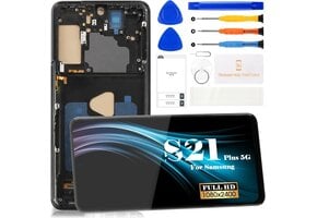 LCD Scherm Samsung S21+ 5G met Frame (Phantom Zwart) - 53% Korting