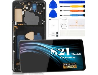 Incell voor Samsung Galaxy S21+5G Lcd scherm Vervanging voor Galaxy S21 Plus 5g Lcd scherm voor SM-G996B SM-G996U Digitizer Touchscreen Montage Reparatie Deel Met Frame (Phantom Zwart)