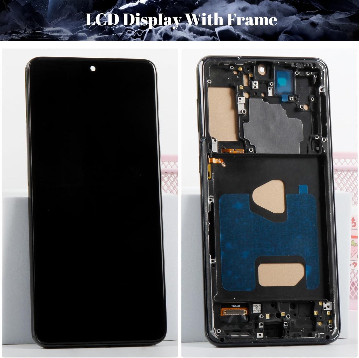 Incell voor Samsung Galaxy S21+5G Lcd scherm Vervanging voor Galaxy S21 Plus 5g Lcd scherm voor SM-G996B SM-G996U Digitizer Touchscreen Montage Reparatie Deel Met Frame (Phantom Zwart)