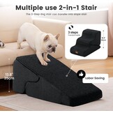 Gardner Pet Honden Trappetje 16.5" 2-in-1 Transformeerbaar 3-Treden Zwart