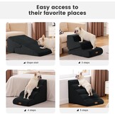 Gardner Pet Honden Trappetje 16.5" 2-in-1 Transformeerbaar 3-Treden Zwart
