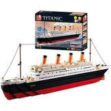 Sluban Klemmbausteine Sluban SL95337, grote bouwset (1012 delen) [M38-B0577], speelset, klembouwstenen, scheepvaart, met speelfiguur, titanic, meerkleurig