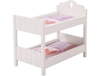Roba Fienchen Poppenstapelbed Wit - 52 x 30 x 45,5 cm - Inclusief Beddengoed