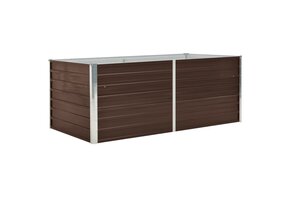 Verhoogd Plantenbed Staal 160x80x45cm Bruin (33% Korting)