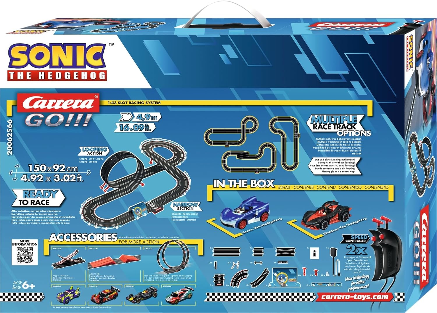 Carrera GO!!! Sonic the Hedgehog Racebaan 4,9 meter