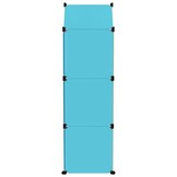 vidaXL Kinderopbergmeubel met 8 vakken polypropeen blauw