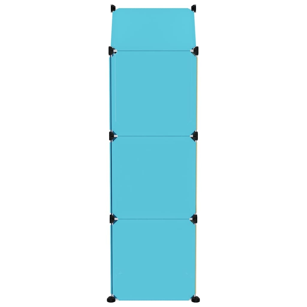 vidaXL Kinderopbergmeubel met 8 vakken polypropeen blauw