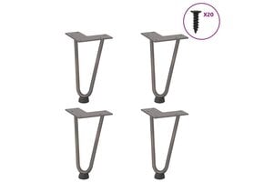 4x Haarspeld Tafelpoten 20cm Staal Naturel met 28% Korting