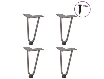 vidaXL Haarspeld tafelpoten 4 st 20 cm massief staal naturel