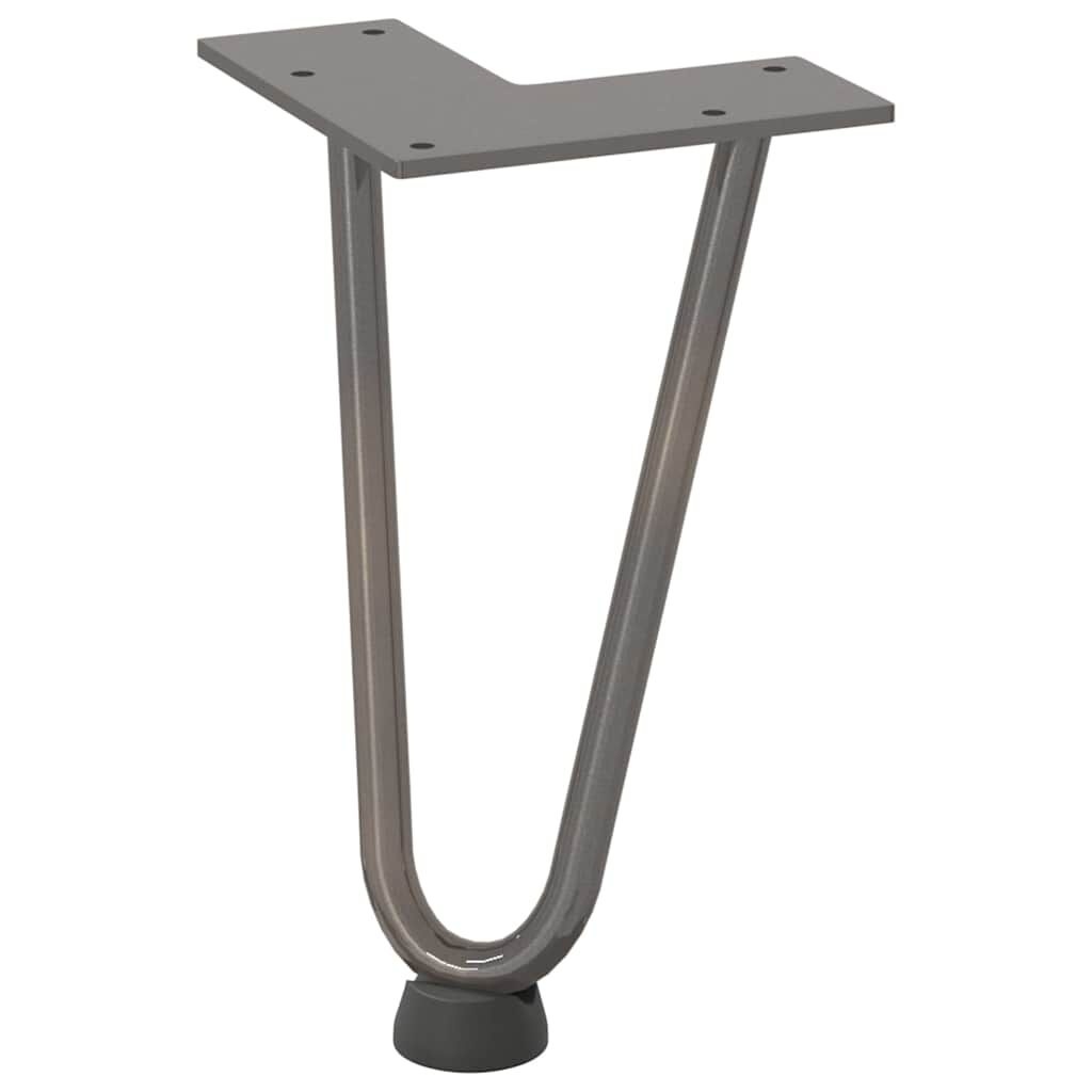 vidaXL Haarspeld tafelpoten 4 st 20 cm massief staal naturel
