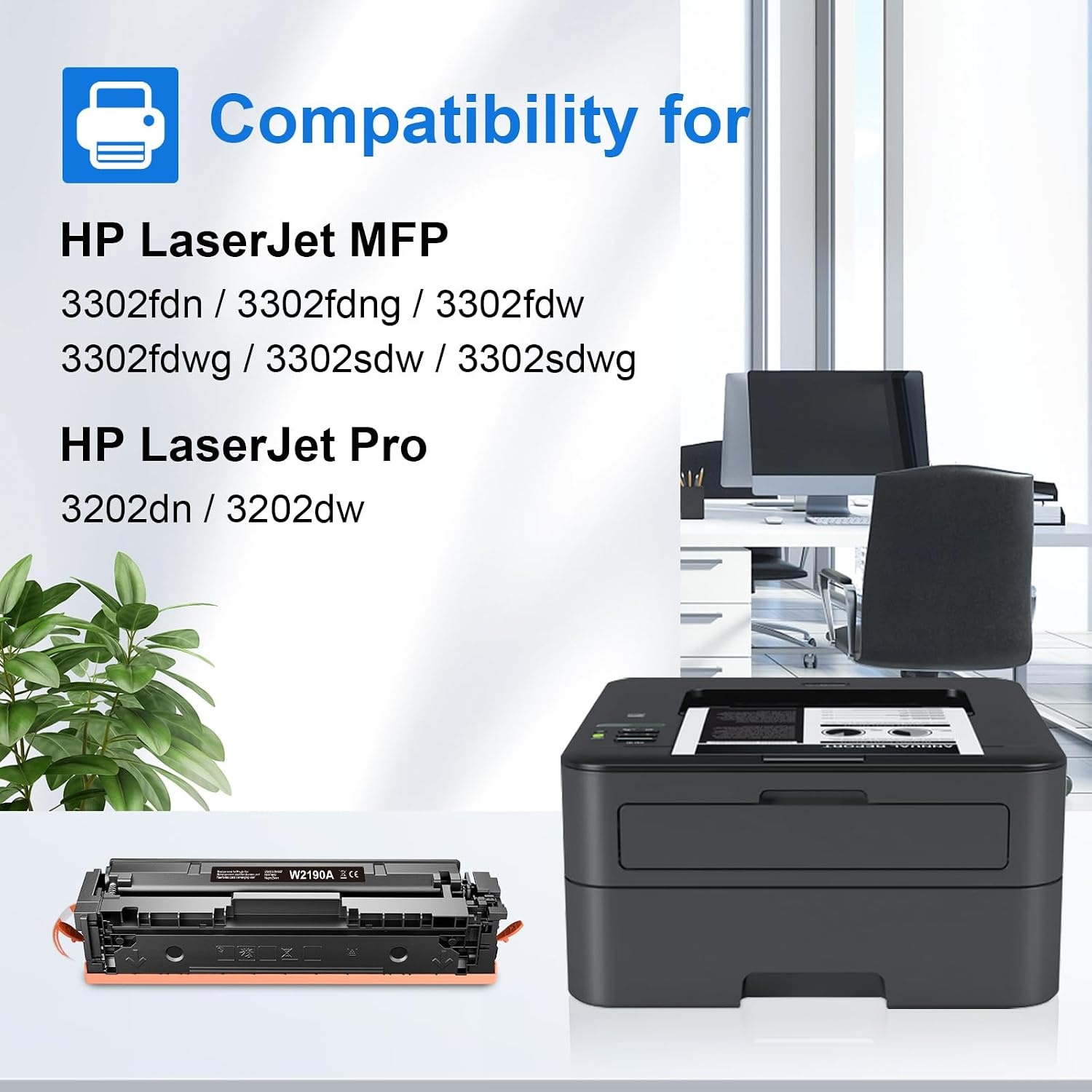 Zwarte Toner HP 219A W2190A - 60% Korting - Geschikt voor LaserJet Pro