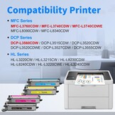 MYCARTRIDGE TN248XL Toner Zwart/Cyaan/Magenta/Geel Compatibel met Brother 4-Pack