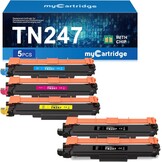 MYCARTRIDGE Compatibele Toner Set voor Brother TN-243CMYK TN-247 (Zwart, Cyaan, Geel, Magenta) - 5-Pack