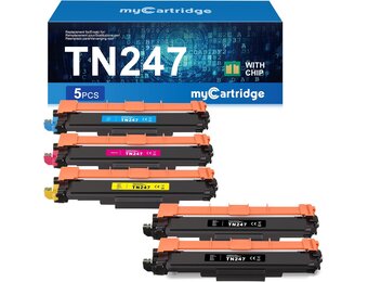 MYCARTRIDGE Compatibele Toner Set voor Brother TN-243CMYK TN-247 (Zwart, Cyaan, Geel, Magenta) - 5-Pack