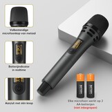 Draadloze Microfoon Tonor UHF Handheld Draadloze Dynamische Microfoon met Oplaadbare Ontvanger, Microfonos Inalambricos Professional voor Karaoke, Feest, Bruiloft, DJ, Speech, Kerk 200ft TW320 Grijs