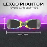 Lexgo Hoverboard Mirage Gry 6,5" met Stalen Frame en 2x 200W Motoren - Max 12 km/u, 10 km Actieradius