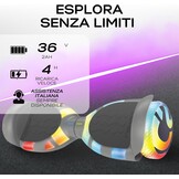 Lexgo Hoverboard Mirage Gry 6,5" met Stalen Frame en 2x 200W Motoren - Max 12 km/u, 10 km Actieradius