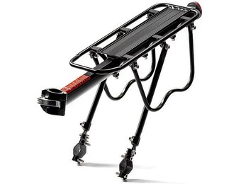 Achterste Bike Rack voor fiets, 110Lbs/50kgs capaciteit fiets bagagerek met reflecterende, verstelbare Quick Release Mountain Road fiets Cargo Rack
