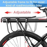 Achterste Bike Rack voor fiets, 110Lbs/50kgs capaciteit fiets bagagerek met reflecterende, verstelbare Quick Release Mountain Road fiets Cargo Rack