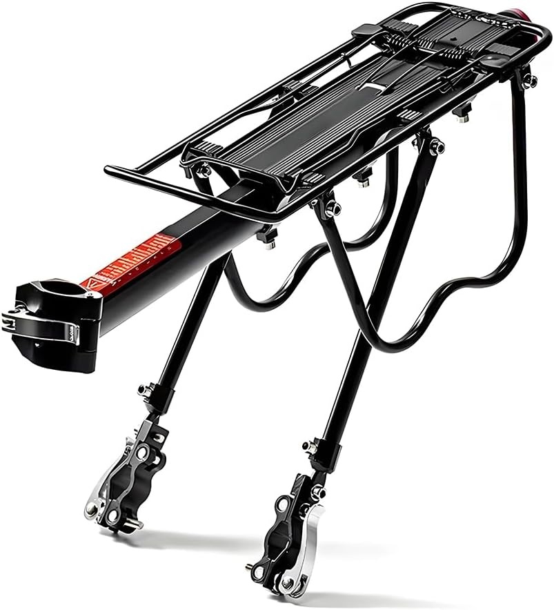 Achterste Bike Rack voor fiets, 110Lbs/50kgs capaciteit fiets bagagerek met reflecterende, verstelbare Quick Release Mountain Road fiets Cargo Rack