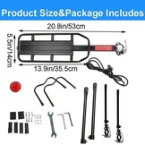 Achterste Bike Rack voor fiets, 110Lbs/50kgs capaciteit fiets bagagerek met reflecterende, verstelbare Quick Release Mountain Road fiets Cargo Rack
