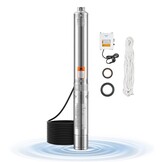 VEVOR Diepbronpomp, 550 W uitgangsvermogen, 65 l/min doorstroming, 85 m opvoerhoogte, met 20 m kabel, externe stuurkast, dompelpomp, voor industriële irrigatie en thuisgebruik, IP68