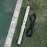 VEVOR Diepbronpomp, 550 W uitgangsvermogen, 65 l/min doorstroming, 85 m opvoerhoogte, met 20 m kabel, externe stuurkast, dompelpomp, voor industriële irrigatie en thuisgebruik, IP68