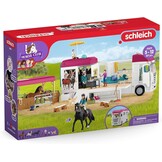 schleich HORSE CLUB | Paardenvrachtwagen 42619 | met paardenbox, 3 paarden, Lisa, haar ouders en accessoires | cadeau voor kinderen | speelgoed met paarden vanaf 5 jaar | set van 227 onderdelen