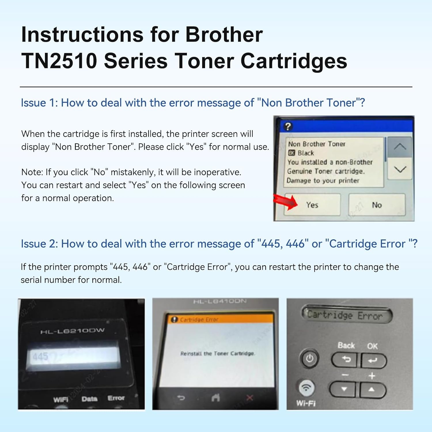 2x Zwarte TN2510XL Toner voor Brother Printers - 59% Korting!