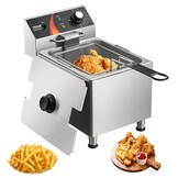 VEVOR Elektrische friteuse voor het aanrecht, 3100 W, met mand, in hoogte verstelbare poten, afzonderlijk van roestvrij staal, 11,5 l, temperatuurregeling, gebruik in restaurants, 275 x 415 x 370 mm