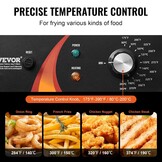 VEVOR Elektrische friteuse voor het aanrecht, 3100 W, met mand, in hoogte verstelbare poten, afzonderlijk van roestvrij staal, 11,5 l, temperatuurregeling, gebruik in restaurants, 275 x 415 x 370 mm