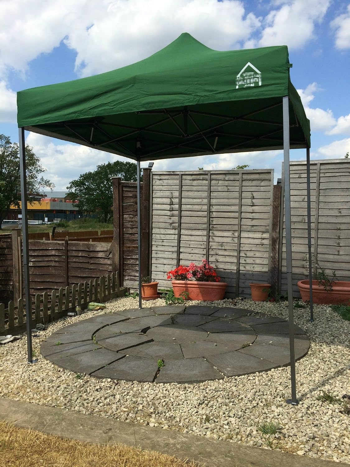 Opvouwbaar paviljoen voor alle seizoenen, 2 x 2 m, robuust, absoluut waterdicht, groen