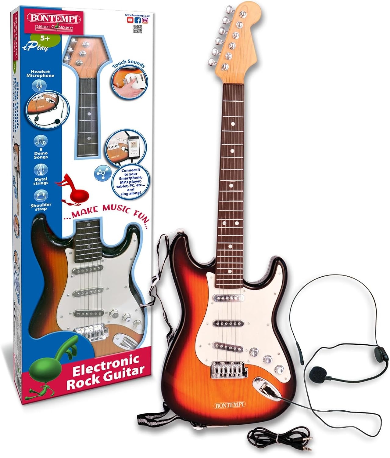 Bontempi Elektrische Rockgitaar 67 cm - Multicolour