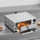 VEVOR Pizzaoven op aanrecht, elektrische oven, 12 inch, 1500 W, met temperatuurregeling en timer van 0-120 minuten, gelijkmatig koken, gemakkelijk te reinigen, commercieel thuis, restaurant