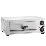 VEVOR Pizzaoven op aanrecht, elektrische oven, 12 inch, 1500 W, met temperatuurregeling en timer van 0-120 minuten, gelijkmatig koken, gemakkelijk te reinigen, commercieel thuis, restaurant