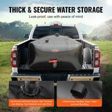 VEVOR 1000L/264 Gallon Water Opslag Bladder, RV Water Tank, 1000D PVC Opvouwbare Water Opslag Containers, Grote Capaciteit Zachte Water Zak, Draagbare Water Bladder, Brandpreventie, Camping,