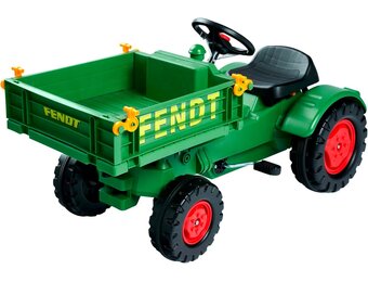 BIG 800056552 Fendt gereedschapsdrager - kindertractor, speelgoed met precisiekettingaandrijving, 3-voudig verstelbare zitting, tot 50 kg, Fendt licentie, voor kinderen vanaf 3 jaar, groen, geel, zwart, rood