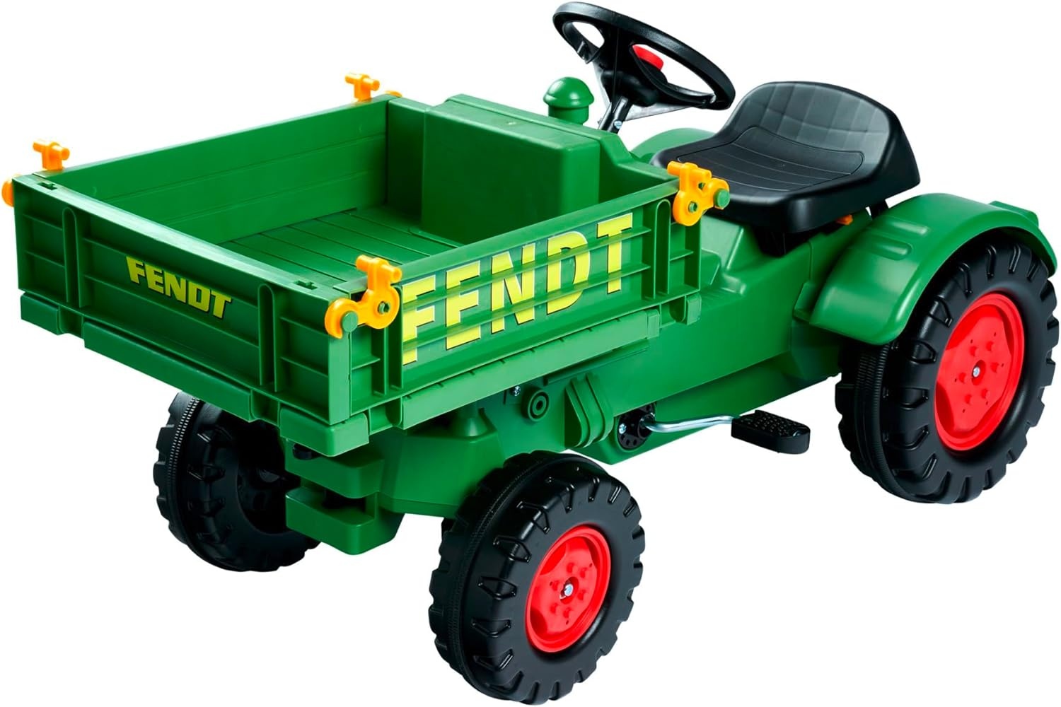 BIG 800056552 Fendt gereedschapsdrager - kindertractor, speelgoed met precisiekettingaandrijving, 3-voudig verstelbare zitting, tot 50 kg, Fendt licentie, voor kinderen vanaf 3 jaar, groen, geel, zwart, rood