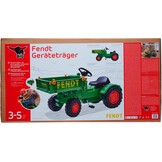 BIG 800056552 Fendt gereedschapsdrager - kindertractor, speelgoed met precisiekettingaandrijving, 3-voudig verstelbare zitting, tot 50 kg, Fendt licentie, voor kinderen vanaf 3 jaar, groen, geel, zwart, rood